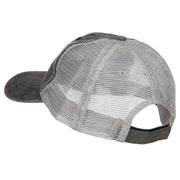 Turtle Shape Embroidered Washed Trucker Cap