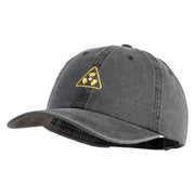Radioactive Symbol Embroidered Pigment Dyed Wash Caps - Black OSFM