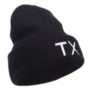 Texas State TX Embroidered Cuff Beanie