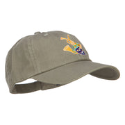 Mardi Gras Mask with Musical Instrument Embroidered Cotton Cap