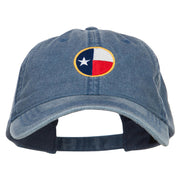 Texas State Flag Embroidered Washed Cap