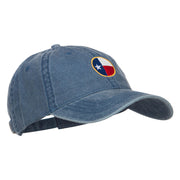 Texas State Flag Embroidered Washed Cap