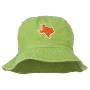 Texas State Map Embroidered Bucket Hat