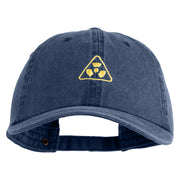Radioactive Symbol Embroidered Pigment Dyed Wash Caps - Navy OSFM
