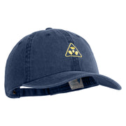 Radioactive Symbol Embroidered Pigment Dyed Wash Caps - Navy OSFM