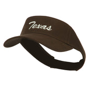 Texas State Embroidered Visor