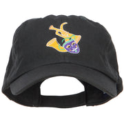 Mardi Gras Mask with Musical Instrument Embroidered Cotton Cap