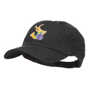 Mardi Gras Mask with Musical Instrument Embroidered Cotton Cap