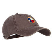 Texas State Flag Embroidered Washed Cap