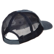 Turtle Shape Embroidered Washed Trucker Cap