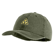 Radioactive Symbol Embroidered Pigment Dyed Wash Caps - Olive OSFM