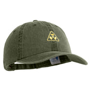 Radioactive Symbol Embroidered Pigment Dyed Wash Caps - Olive OSFM