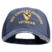U.S. Army 1st Cavalry Division Embroidered Low Profile Special Cotton Mesh Cap - Navy OSFM