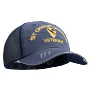 U.S. Army 1st Cavalry Division Embroidered Low Profile Special Cotton Mesh Cap - Navy OSFM