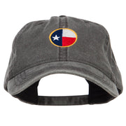 Texas State Flag Embroidered Washed Cap