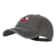 Texas State Flag Embroidered Washed Cap