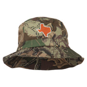 Texas State Map Embroidered Bucket Hat