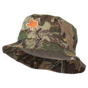 Texas State Map Embroidered Bucket Hat