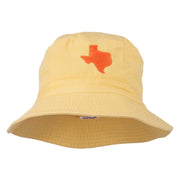 Texas State Map Embroidered Bucket Hat