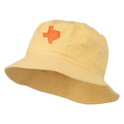 Texas State Map Embroidered Bucket Hat