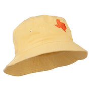 Texas State Map Embroidered Bucket Hat