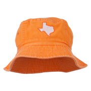 Texas State Map Embroidered Bucket Hat