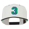 Athletic Number 3 Embroidered Classic Two Tone Cap