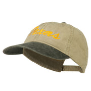 Texas State Embroidered Washed Pigment Dyed Cap