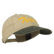 Texas State Embroidered Washed Pigment Dyed Cap