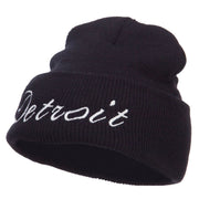 City of Detroit Embroidered Long Beanie