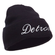 City of Detroit Embroidered Long Beanie