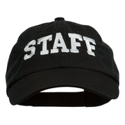 Staff Letter Embroidered Low Profile Washed Cap