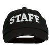 Staff Letter Embroidered Low Profile Washed Cap