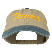 Texas State Embroidered Washed Pigment Dyed Cap