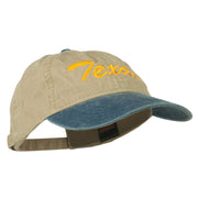 Texas State Embroidered Washed Pigment Dyed Cap