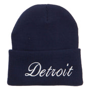 City of Detroit Embroidered Long Beanie