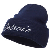 City of Detroit Embroidered Long Beanie