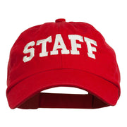 Staff Letter Embroidered Low Profile Washed Cap