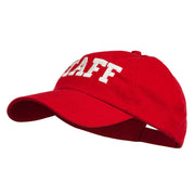 Staff Letter Embroidered Low Profile Washed Cap