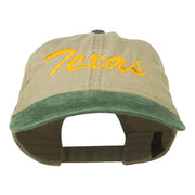 Texas State Embroidered Washed Pigment Dyed Cap