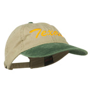 Texas State Embroidered Washed Pigment Dyed Cap