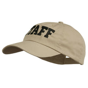 Staff Letter Embroidered Low Profile Washed Cap