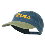 Texas State Embroidered Washed Pigment Dyed Cap