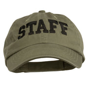 Staff Letter Embroidered Low Profile Washed Cap