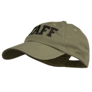 Staff Letter Embroidered Low Profile Washed Cap