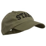 Staff Letter Embroidered Low Profile Washed Cap