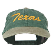 Texas State Embroidered Washed Pigment Dyed Cap