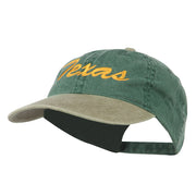 Texas State Embroidered Washed Pigment Dyed Cap