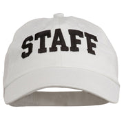 Staff Letter Embroidered Low Profile Washed Cap