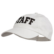 Staff Letter Embroidered Low Profile Washed Cap